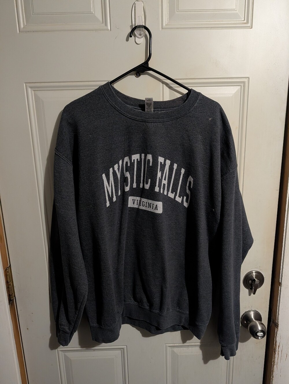 Mystic Falls Virginia Crewneck Sweatshirt - Charcoal